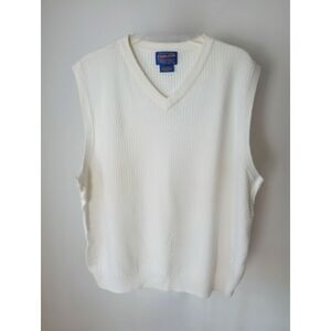 Vintage Men's Sweater Vest / Size Lg / by Pendleton / Waffle Weave / V Neck
